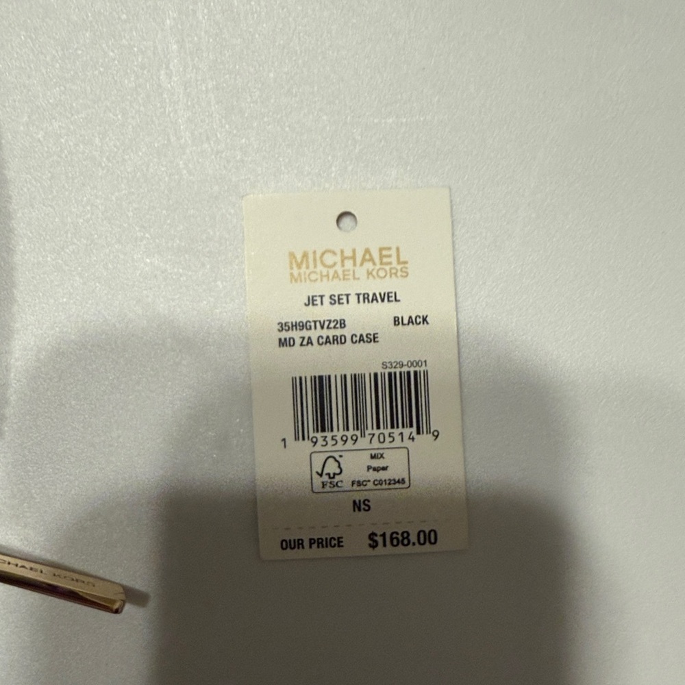 Michael Kors Black and Gold Zip Wallet - Picture 4 of 5